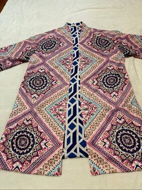 Chico’s Reversible Mykonos Kimono Jacket Topper NWOT Size 3